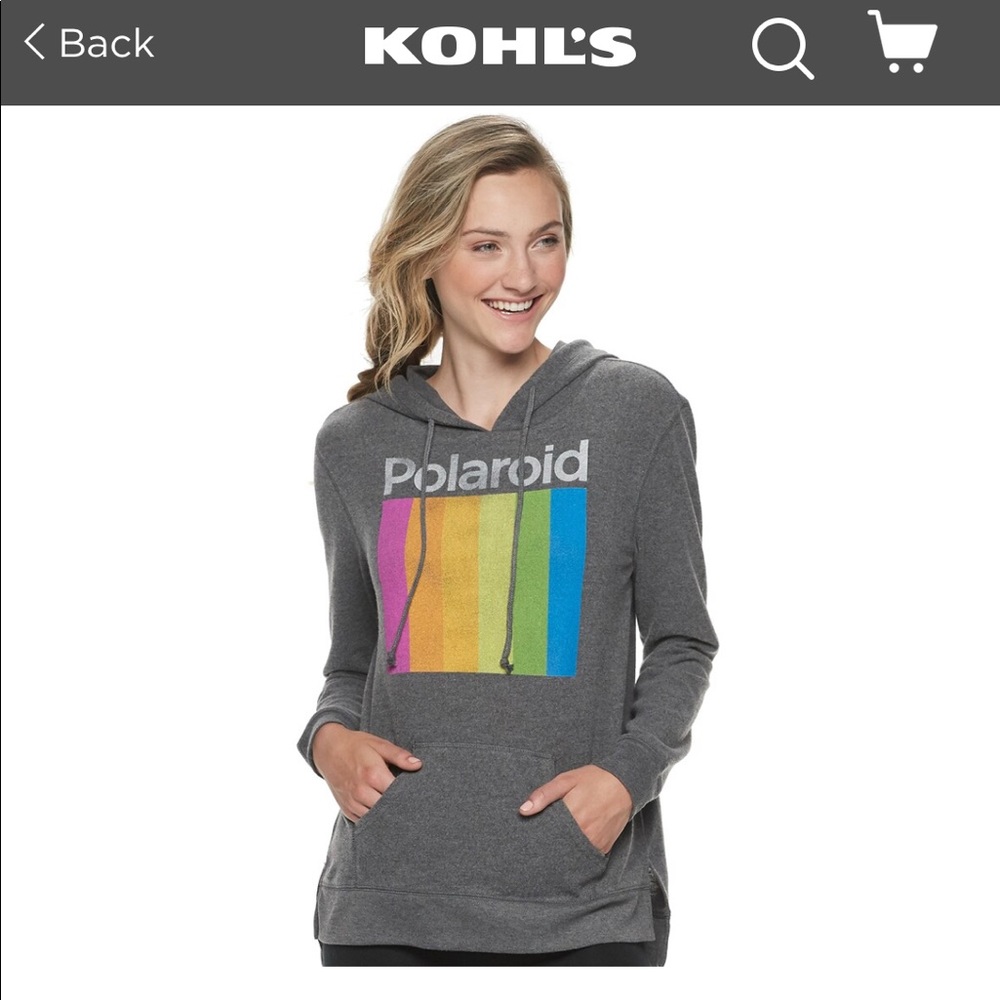 Juniors’ Polaroid Hi-Lo Hoodie from Kohl’s